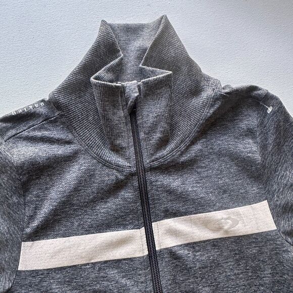 Oakley Jacket Women's Jacket S Activewear Gray Zip Thumb Holes Fitted Stretch - Picture 7 of 8